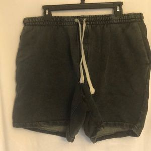 Men’s PacSun XL Swear Shorts, distressed black color